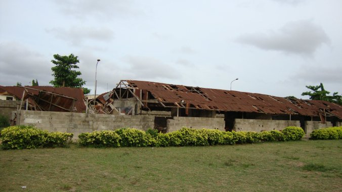 A collapsed school structure at Festac Grammar School A collapsed school structure at Festac Grammar School