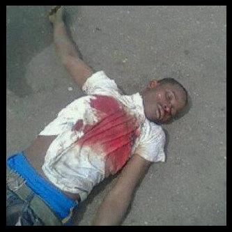 A protester gunned down by the government of Jonathan, Jan 3 2012