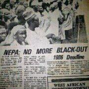 USELESS NEPA AND USELESS GOVERNMENT PROMISING END TO BLACKOUT IN 1986 USELESS NEPA AND USELESS GOVERNMENT PROMISING END TO BLACKOUT IN 1986
