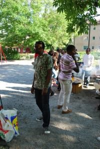 Me, wearing camouflage shirt and shoe