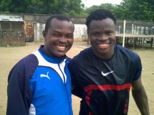 Emeka Okpor and his friend Taiye Taiwo