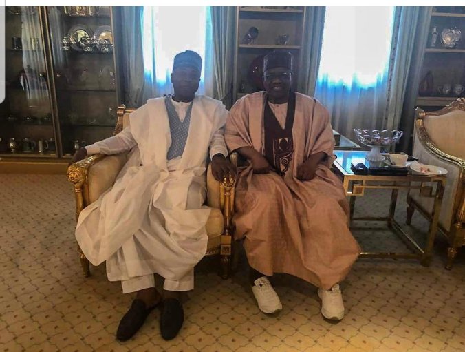 Babangida receiving Saraki. Talk of criminal minds.